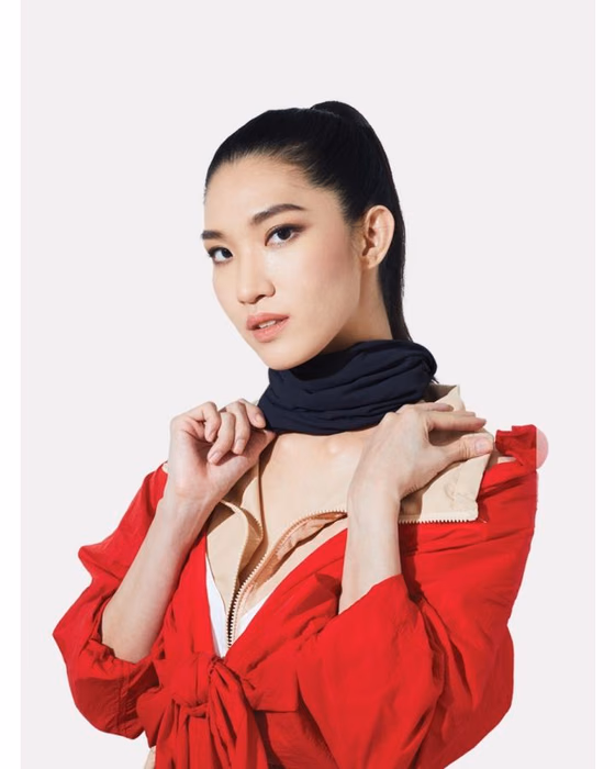 AULORA Scarf with KODENSHI® - Black (FREE SIZE) - 2 Pieces