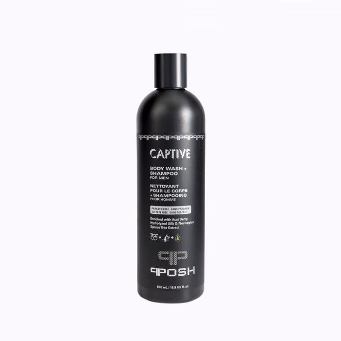 CAPTIVE - Body Wash + Shampoo For Men - Single Bottle