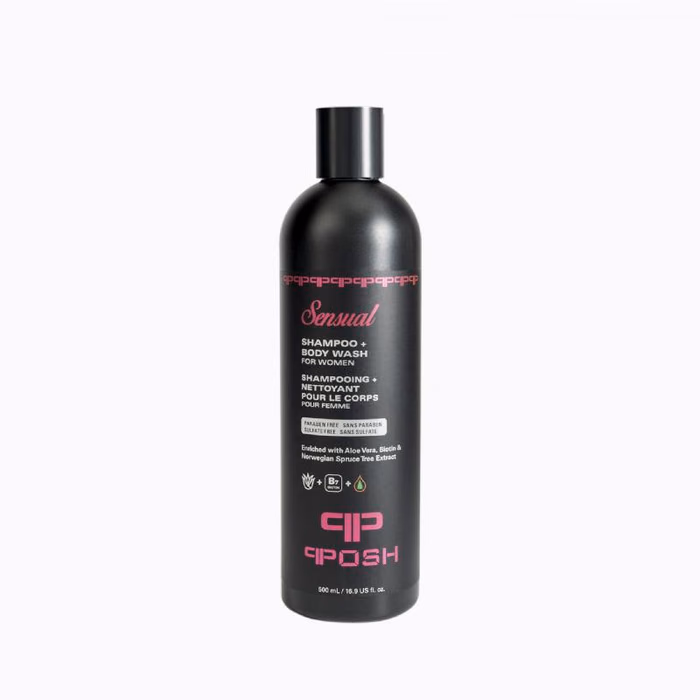 SENSUAL Body Wash + Shampoo For Women - Single Bottle