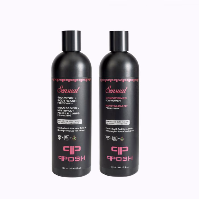 SENSUAL Body Wash + Shampoo & Conditioner Set - 2 Bottles